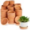 80 Pack 2 Inch Terracotta Saucers for Plant Pots, Plates for Indoor and Outdoor Planter